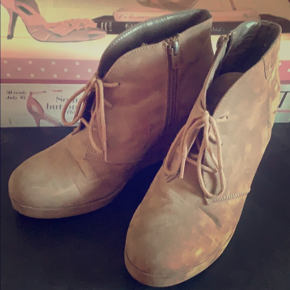 Tan booties